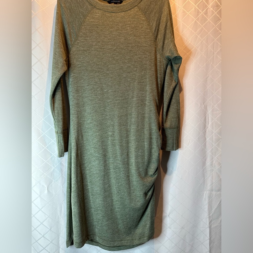 Banana Republic Side-Ruched Long Sleeved Tshirt Dress